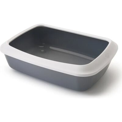 Savic Iriz Grau Katzentoiletten mit Schutzrand - 42cm Savic Iriz Grau Katzentoiletten mit Schutzrand - 42cm