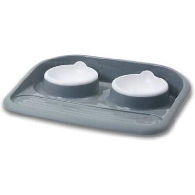 Savic Butler graue Futterstation - 2 Schalen 300ml Savic Butler graue Futterstation - 2 Schalen 300ml