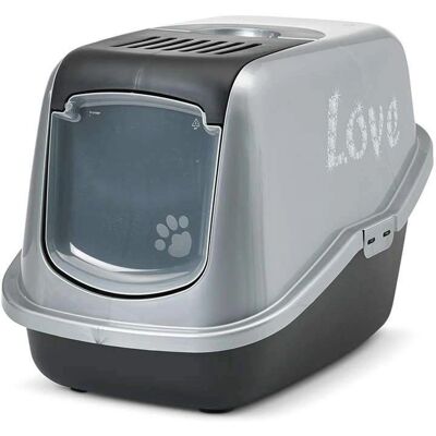 Savic Nestor Katzentoilette mit Love-Print - Modernes Design Savic Nestor Katzentoilette mit Love-Print - Modernes Design