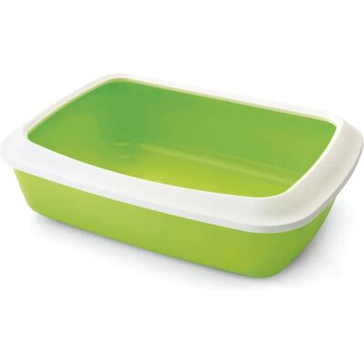 Savic Iriz Katzenstreu Box mit Rand 42 cm - (42 cm) nordisch grün Savic Iriz Katzenstreu Box mit Rand 42 cm - (42 cm) nordisch grün