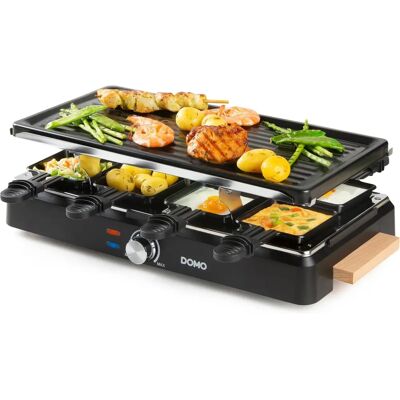 Domo Machine à Raclette pour 8 personnes - 1400W - Publicité Domo Machine à Raclette pour 8 personnes - 1400W - Publicité