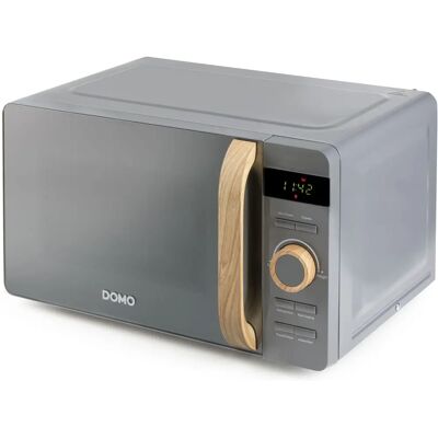 Domo DO3420 Mikrovågsugn - 20L, 800W, Digital, Grå Trä Domo DO3420 Mikrovågsugn - 20L, 800W, Digital, Grå Trä