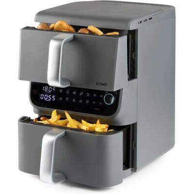 Friteuse à air Domo DO549FR - Double 10L - Gris Friteuse à air Domo DO549FR - Double 10L - Gris