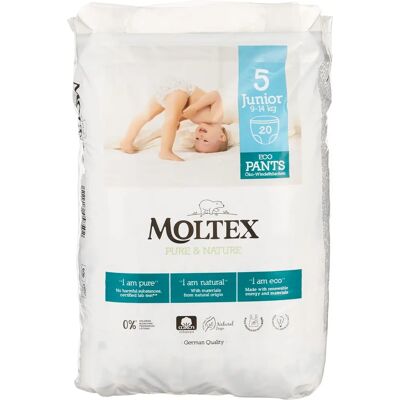Pantalones Desechables Moltex Pure & Nature Talla 5 - Pañales Desechables Pantalones Desechables Moltex Pure & Nature Talla 5 - Pañales Desechables