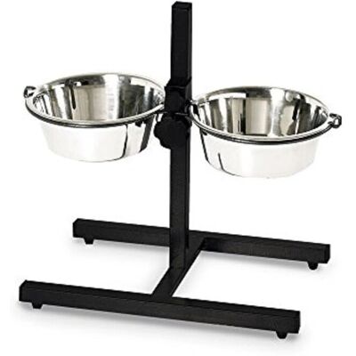 Vadigran Dog Feeding Station with 2 Stainless Steel Bowls - 1570ml Vadigran Dog Feeding Station with 2 Stainless Steel Bowls - 1570ml