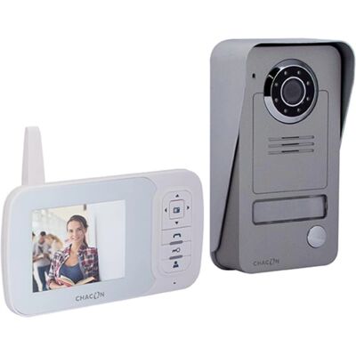 Chacon Vidéophone Sans Fil - Écran LCD 3,5'' - Vision Nocturne - IP44 Chacon Vidéophone Sans Fil - Écran LCD 3,5'' - Vision Nocturne - IP44