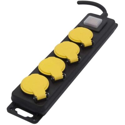 Regleta de corriente impermeable Chacon - 4 enchufes - 16A - Cable de 3m Regleta de corriente impermeable Chacon - 4 enchufes - 16A - Cable de 3m