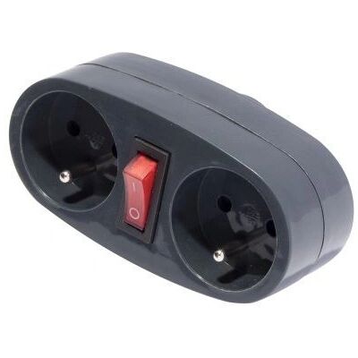 Chacon Biplite 16A Enchufe con interruptor en antracita Chacon Biplite 16A Enchufe con interruptor en antracita