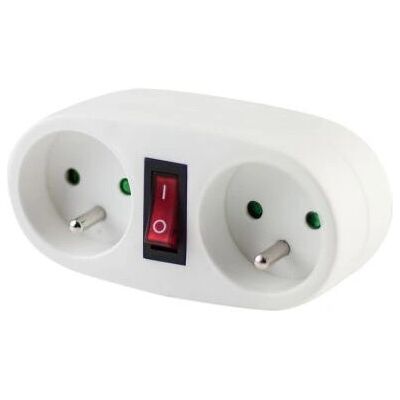 Chacon Modell 5411478480051 - Steckdose, Weiß, 2 Stecker Chacon Modell 5411478480051 - Steckdose, Weiß, 2 Stecker