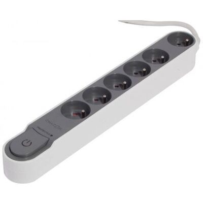 Chacon 5411478496144 Rallonge électrique - 6 prises - Gris Chacon 5411478496144 Rallonge électrique - 6 prises - Gris