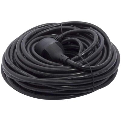 Cable Alargador Chacon Negro - 20m - Enchufe Europeo Cable Alargador Chacon Negro - 20m - Enchufe Europeo
