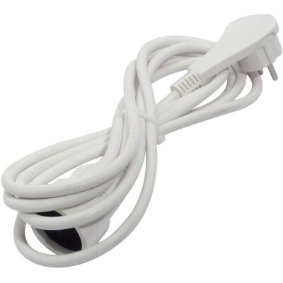 Rallonge Chacon HO5VVF - Plat 3m 3x1,5mm² Prise EU Blanche - Publicité Rallonge Chacon HO5VVF - Plat 3m 3x1,5mm² Prise EU Blanche - Publicité