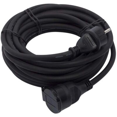 Cavo di prolunga nero 10m Chacon - IP44 per esterni Cavo di prolunga nero 10m Chacon - IP44 per esterni