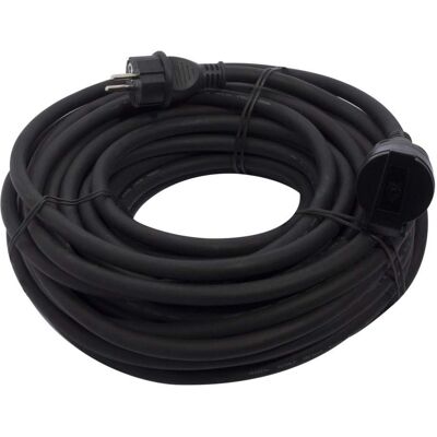 Rallonge Chacon - 20m - Noir - IP20 - 3x2,5mm² - Publicité Rallonge Chacon - 20m - Noir - IP20 - 3x2,5mm² - Publicité