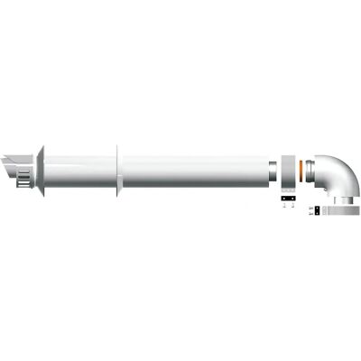 Kit di Evacuazione Fumi Orizzontale Bianco per Caldaie Ariston Kit di Evacuazione Fumi Orizzontale Bianco per Caldaie Ariston