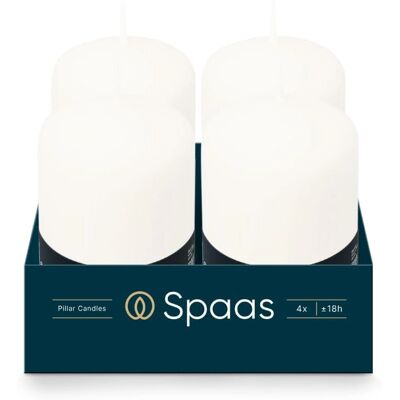 Spaas Ongeparfumeerde Stompkaars 50/80 mm - Wit - Kaars Spaas Ongeparfumeerde Stompkaars 50/80 mm - Wit - Kaars