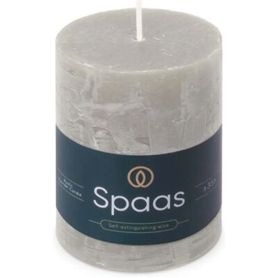 Spaas - Bougie Rustique 70/95mm - Gris Clair - Bougie Spaas - Bougie Rustique 70/95mm - Gris Clair - Bougie