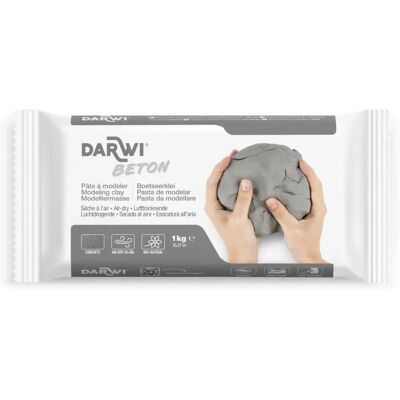 Pâte à modeler béton Darwi - Séchage à l'air, Sans cuisson, Sécurité enfant Pâte à modeler béton Darwi - Séchage à l'air, Sans cuisson, Sécurité enfant