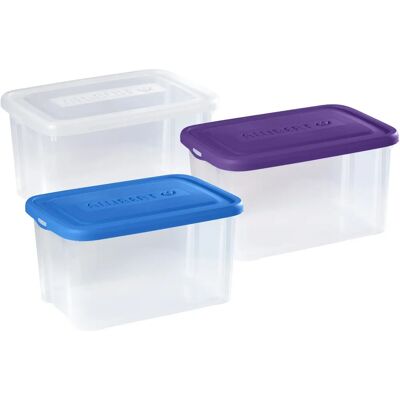 ALLIBERT Set di 3 Contenitori 50L Trasparenti ALLIBERT Set di 3 Contenitori 50L Trasparenti