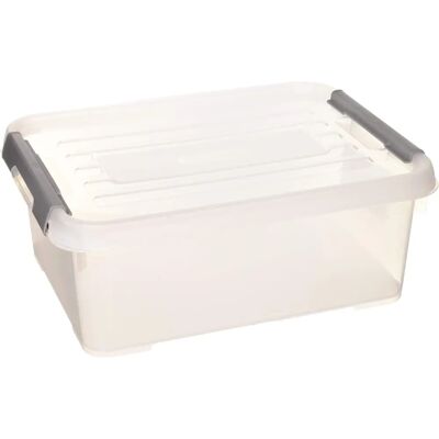 Curver 243946 Aufbewahrungsbox - Stapelbar, Transparent, Silber Curver 243946 Aufbewahrungsbox - Stapelbar, Transparent, Silber