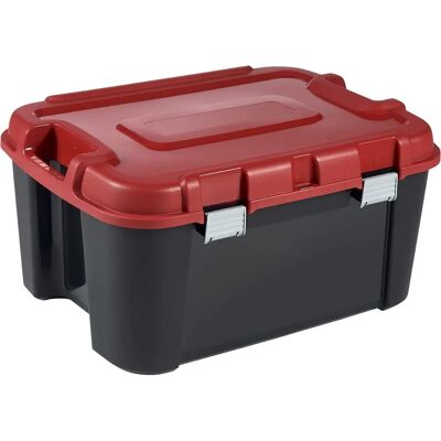 ALLIBERT 229230 - Contenitore di stoccaggio Totem - Nero Rosso - 140L ALLIBERT 229230 - Contenitore di stoccaggio Totem - Nero Rosso - 140L