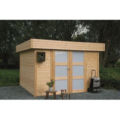 Abri de jardin en bois Solid Odense - 7.64 m² - Porte double - Publicité Abri de jardin en bois Solid Odense - 7.64 m² - Porte double - Publicité
