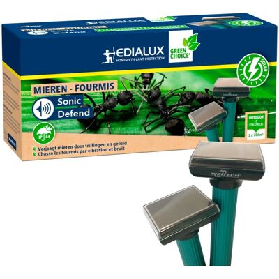 Edialux Sonic Defend Ants Solar - Répulsif à fourmis efficace - Sûr pour animaux - Publicité Edialux Sonic Defend Ants Solar - Répulsif à fourmis efficace - Sûr pour animaux - Publicité