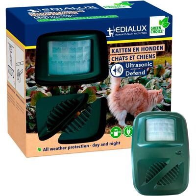 Edialux Ultrasonic Defend Chat et Chien - Répulsif ultrasonique - 19 x 11 x 17 cm - Publicité Edialux Ultrasonic Defend Chat et Chien - Répulsif ultrasonique - 19 x 11 x 17 cm - Publicité