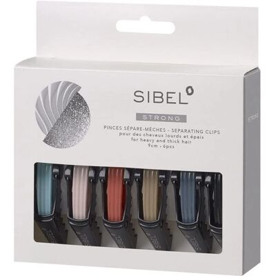 Pinces à cheveux solides Sibel - Ensemble de 6, 9 cm, Couleurs variées Pinces à cheveux solides Sibel - Ensemble de 6, 9 cm, Couleurs variées