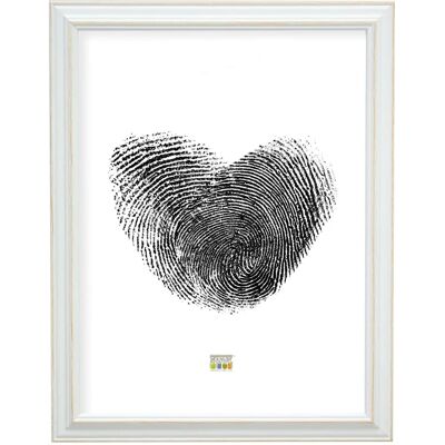 Deknudt Modèle S221H1 - Cadre photo 40x50cm - Blanc avec accent naturel Deknudt Modèle S221H1 - Cadre photo 40x50cm - Blanc avec accent naturel
