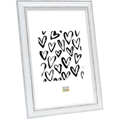 Cadre photo Deknudt blanc/noir basic - 24x30 Cadre photo Deknudt blanc/noir basic - 24x30