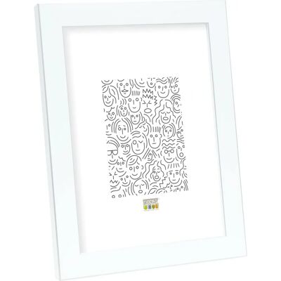 Cadre photo Deknudt Blanc 15x23cm en Bois et Plastique - Cadre Photo Cadre photo Deknudt Blanc 15x23cm en Bois et Plastique - Cadre Photo