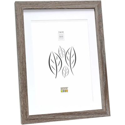 DEKNUDT S66KH3P113 - Cadre photo en bois gris avec passe-partout - Cadre - Publicité DEKNUDT S66KH3P113 - Cadre photo en bois gris avec passe-partout - Cadre - Publicité