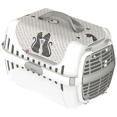 Transporteur pour Chats MODERNA Trendy - Gris - 30x50x33 cm - Plastique - Publicité Transporteur pour Chats MODERNA Trendy - Gris - 30x50x33 cm - Plastique - Publicité