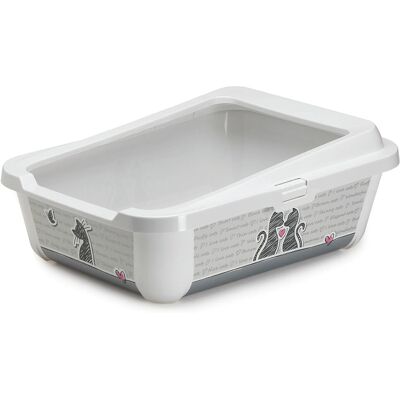 Carrefour Graue offene Katzentoilette 50x39.5x19cm Carrefour Graue offene Katzentoilette 50x39.5x19cm