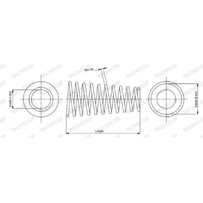 Monroe SP3049 Suspension Spring - Helical Coil for Toyota Avensis Monroe SP3049 Suspension Spring - Helical Coil for Toyota Avensis