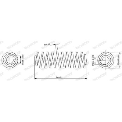 Monroe Fjær til Fiat Bravo 2 - Opphengsfjær Monroe Fjær til Fiat Bravo 2 - Opphengsfjær