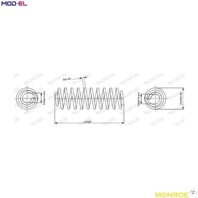 MONROE A4 B6/B7 Fahrwerksfeder - Helix-Spiralfeder MONROE A4 B6/B7 Fahrwerksfeder - Helix-Spiralfeder