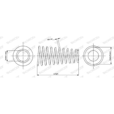Monroe S80 V70 Fahrwerksfeder - Feder Vorderachse Monroe S80 V70 Fahrwerksfeder - Feder Vorderachse