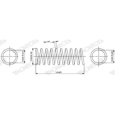 MONROE SP3694 Suspension Spring - Suspension Spring MONROE SP3694 Suspension Spring - Suspension Spring