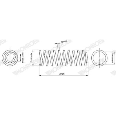 MONROE Model SP4093 Suspension Spring MONROE Model SP4093 Suspension Spring