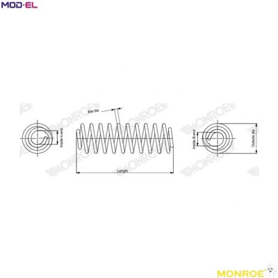 MONROE SP4686 - Molla di sospensione MONROE SP4686 - Molla di sospensione