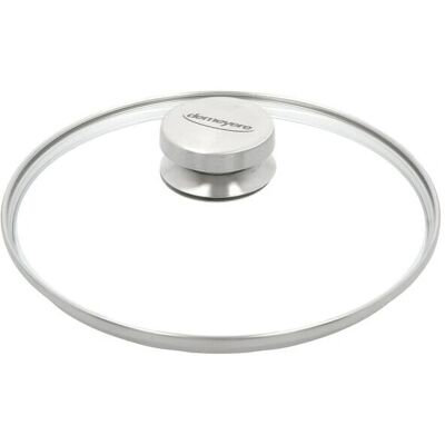 Demeyere Topfdeckel - 22cm transparentes Glas mit Stahlknopf - Küchenzubehör Demeyere Topfdeckel - 22cm transparentes Glas mit Stahlknopf - Küchenzubehör
