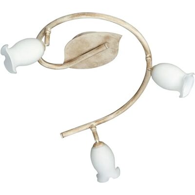 Massive 552692910 - ottone tulipano spirale vetro - Lampadario Massive 552692910 - ottone tulipano spirale vetro - Lampadario
