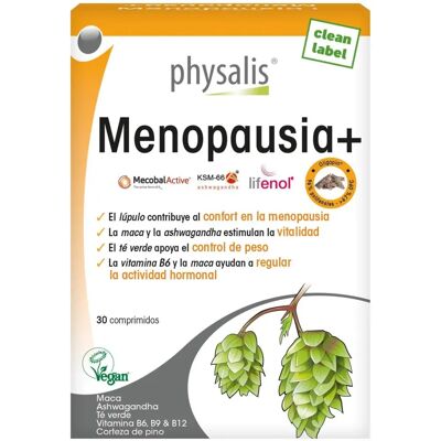 Physalis Menopause+ 30 Tabletten - Unterstützung der Menopause-Transition Physalis Menopause+ 30 Tabletten - Unterstützung der Menopause-Transition