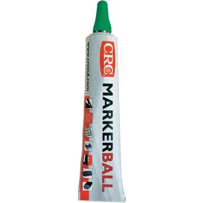 Marcador permanente verde CRC - Ponta com esfera de aço - 50ml uso industrial Marcador permanente verde CRC - Ponta com esfera de aço - 50ml uso industrial