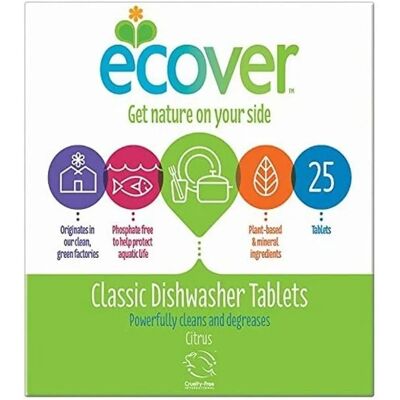 Ecover Dishwasher Tablets - 25 Pack - Dishwashing Tablets Ecover Dishwasher Tablets - 25 Pack - Dishwashing Tablets