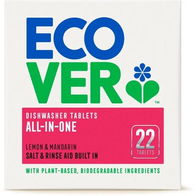 Ecover Dishwasher Tablets - All In One 22 - Dishwashing Tablets Ecover Dishwasher Tablets - All In One 22 - Dishwashing Tablets