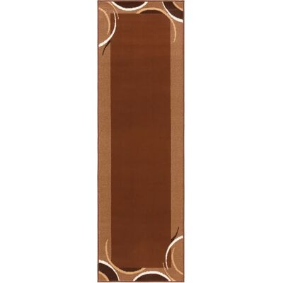 MyHome Noah Teppich - 70x230 cm, Braun, Kurzflor, Verspieltes Muster - Teppich MyHome Noah Teppich - 70x230 cm, Braun, Kurzflor, Verspieltes Muster - Teppich