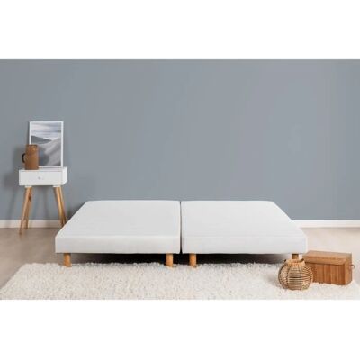 Cadre de Lit en Bois Blanc Deko Dream - 180x200cm - Publicité Cadre de Lit en Bois Blanc Deko Dream - 180x200cm - Publicité
